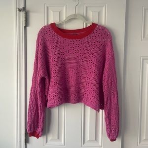 Free People Pink Sweater